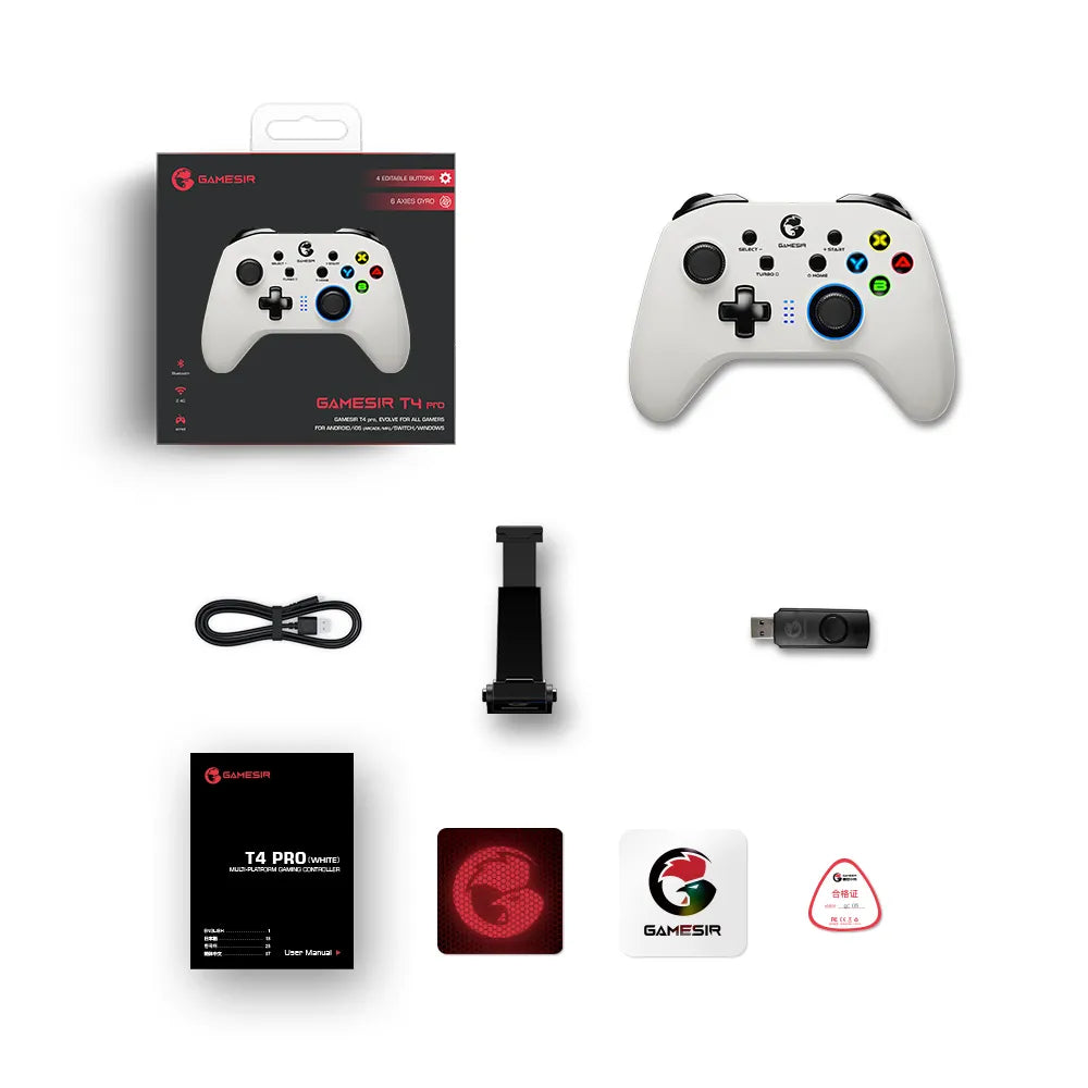 GameSir T4 Pro 2.4G Wireless Mobile Controller Bluetooth Gamepad with 6-axis Gyro for Nintendo Switch Android iPhone PC Joystick