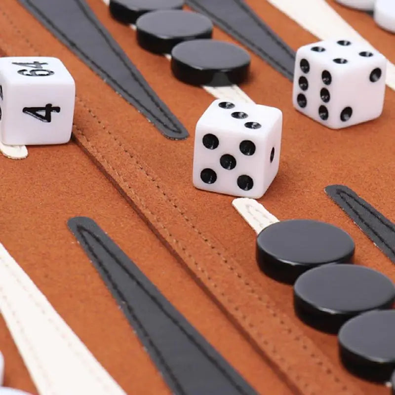 Portable Roll-Up Chess and Backgammon Travel Set
