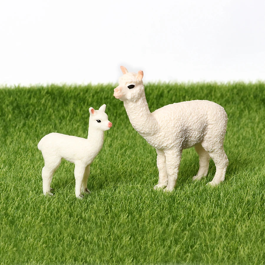 Realistic Farm World Alpaca Animal Model Figures