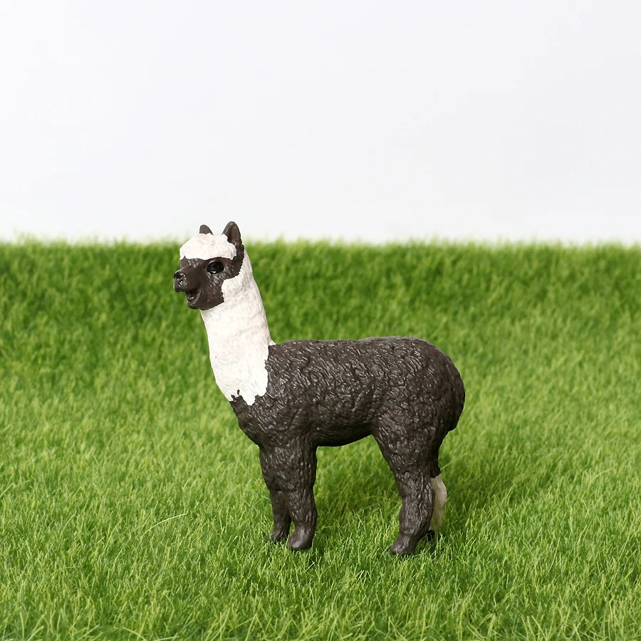 Realistic Farm World Alpaca Animal Model Figures