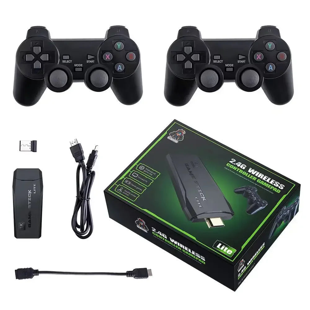 M8 Game Stick Video Game Console 64G Built-in Games Retro handheld Game Console Wireless Controller Children Xmas Gifts