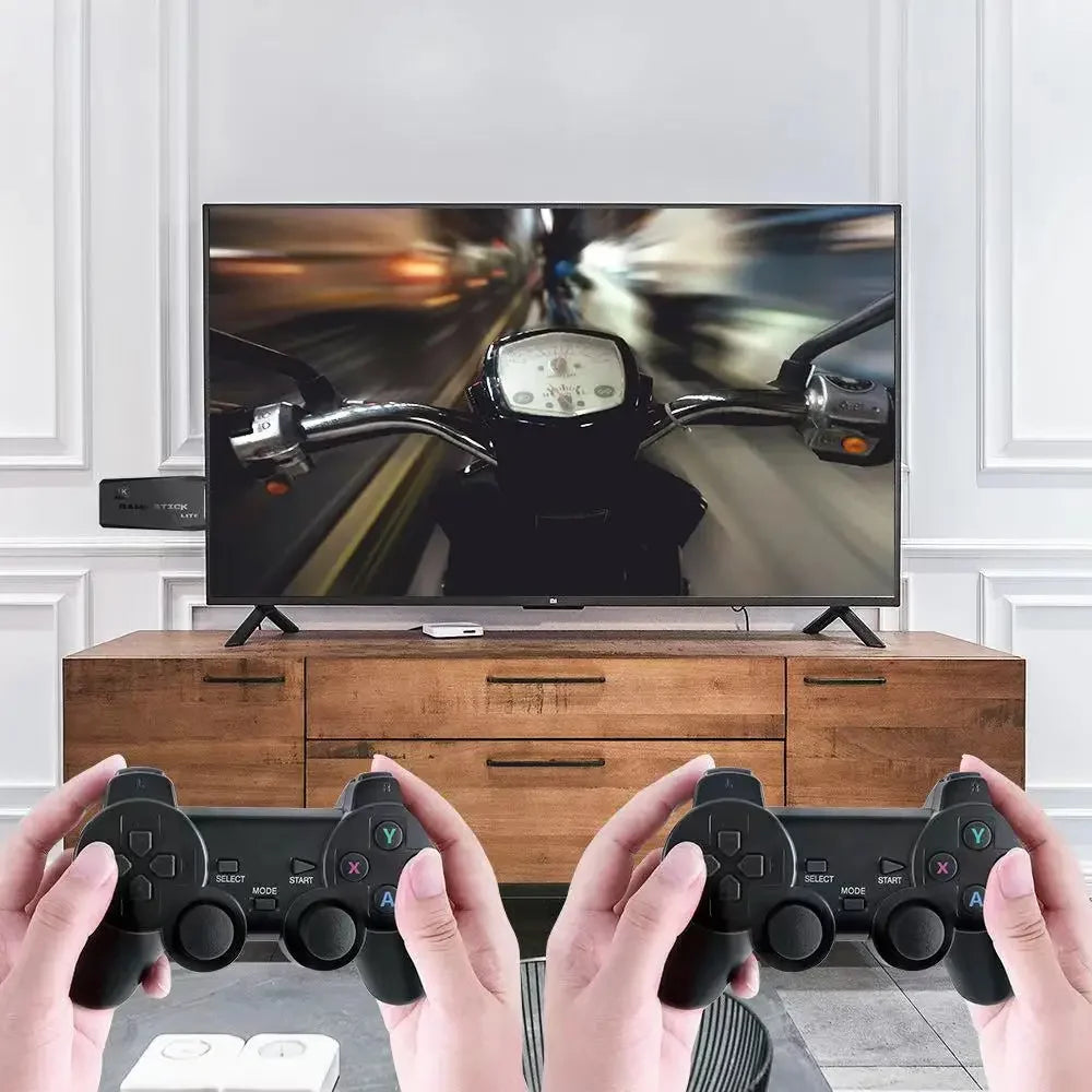 M8 Game Stick Video Game Console 64G Built-in Games Retro handheld Game Console Wireless Controller Children Xmas Gifts