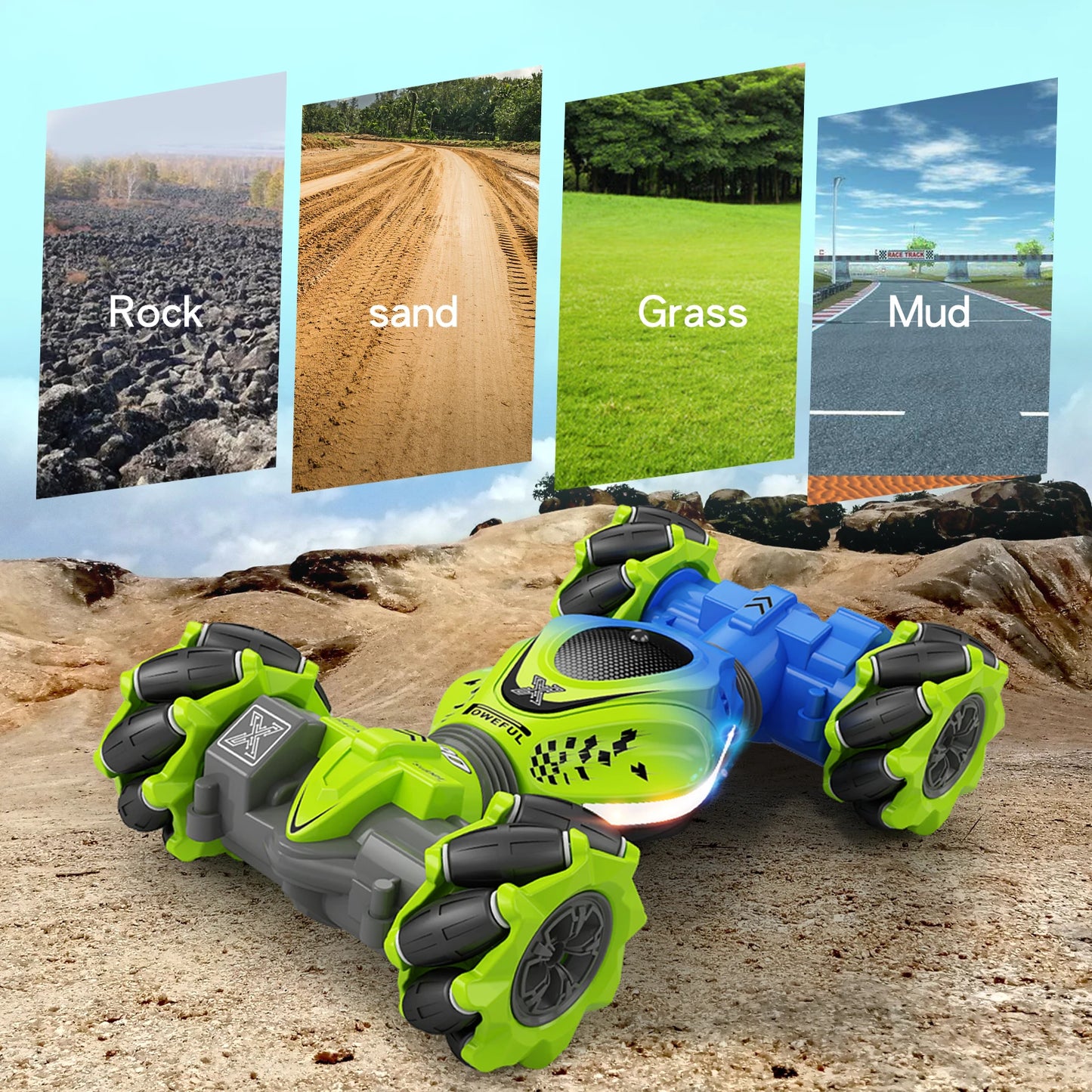 TurboTwist Stunt Racer: 4WD RC Car with Gesture Control