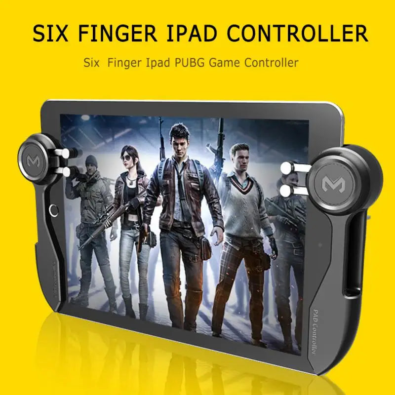 Six Finger Mobile PUBG Controller For iPad Tablet Game Joystick Trigger L1R1 Shoot Fire Aim Button Gamepad Grip For Call Of Duty