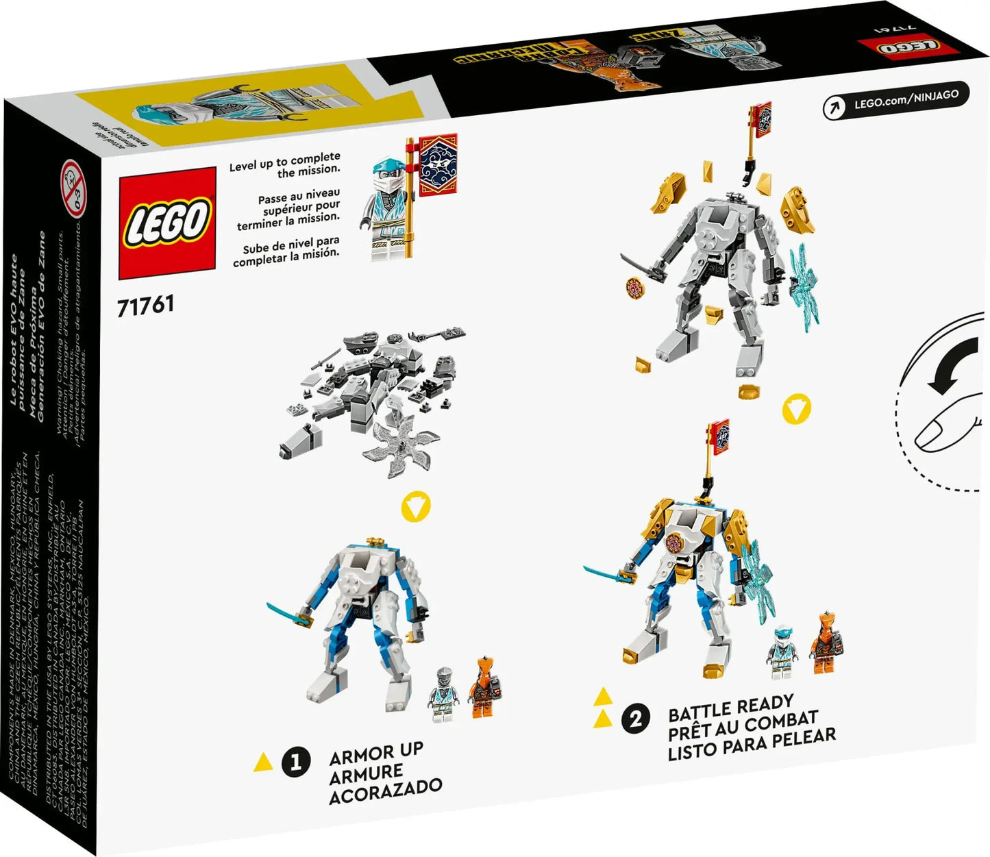 LEGO NINJAGO Zane's Power Up Mech EVO Action Figure Set