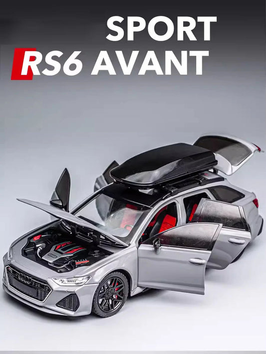 AUDI RS6 Adventure Wagon: 1:24 Scale Alloy Model Car with Sound and Light