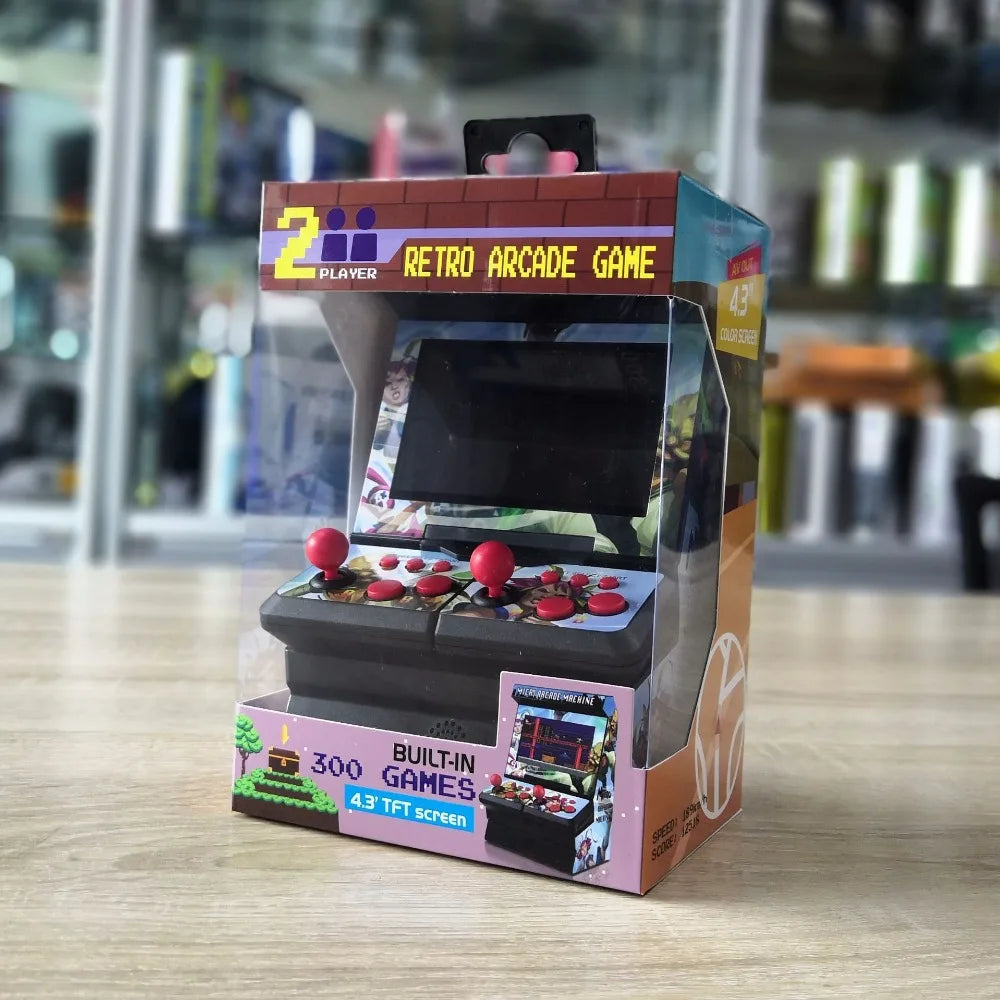 4.3inch TFT Portable Mini Retro Classic Wireless Handheld Game Console Micro Arcade Station Built-in 300 Games TV Output
