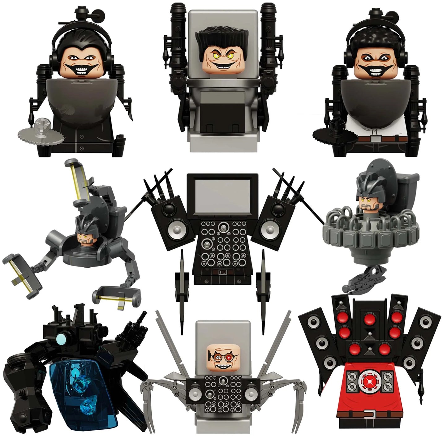 KDL825 Skibidi Toilet Man UFO Building Blocks Titan TVman Cameraman Speakman Monitorman Gman Detainer Astro Figures Bricks Toys