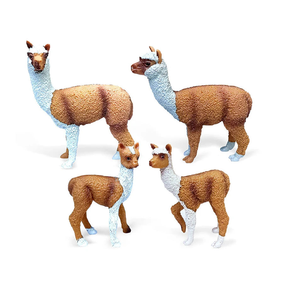 Realistic Farm World Alpaca Animal Model Figures