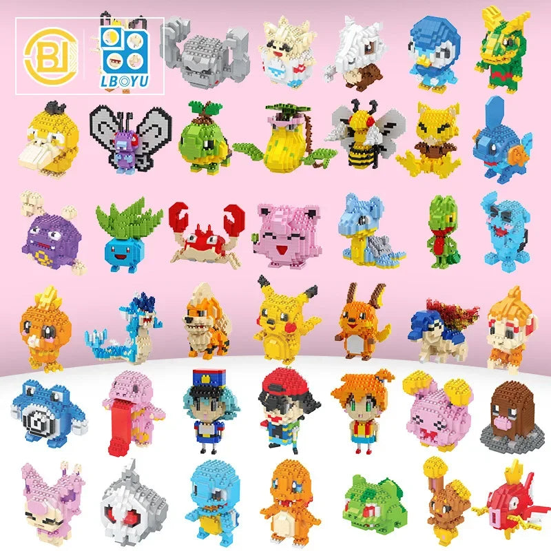 Anime Mini Building Block Set: DIY Pokémon Collection
